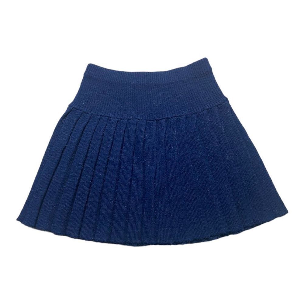 Vintage Heartworks navy blue knit skirt